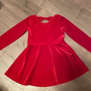 Red Velour toddler dress